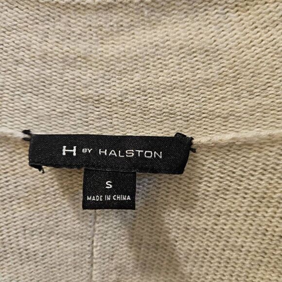 H By Halston Cream Knit long Open Cardigan Vest Size Medium - Picture 7 of 7